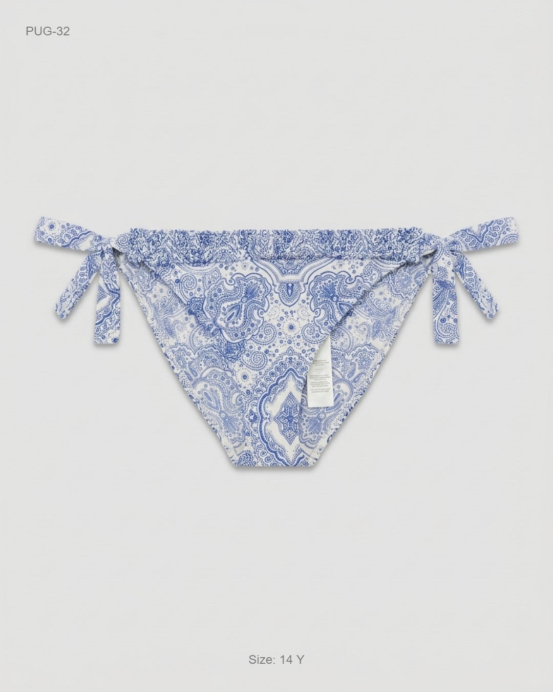 CUT LABEL Blue Tie-Side Bikini Bottoms buy preloved clothing online Pakistan
