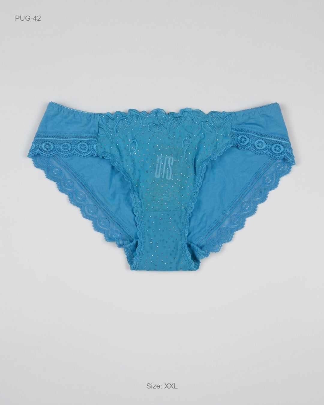 CUT LABEL Blue Lace-Trimmed Bikini Panties buy preloved clothing online Pakistan