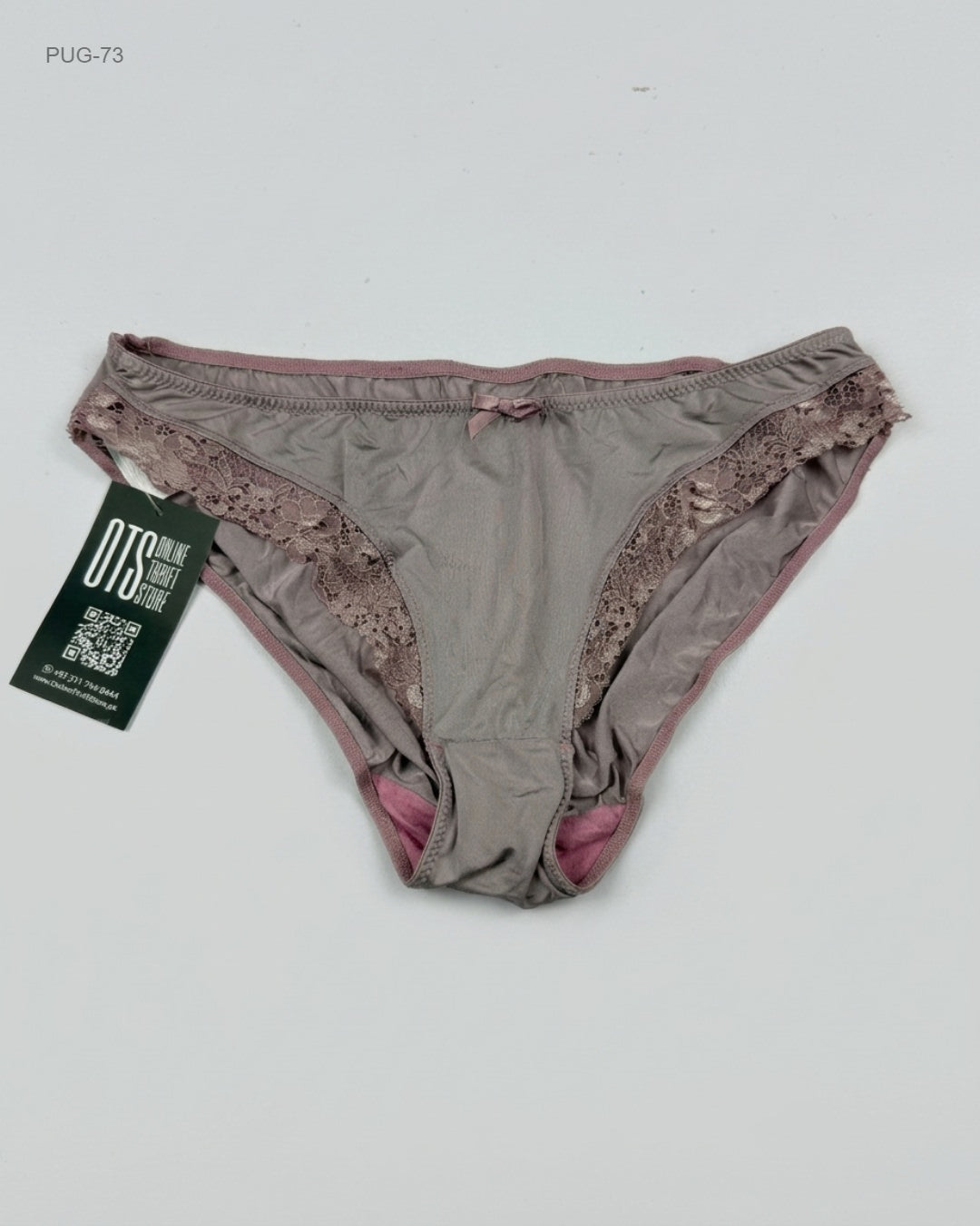 THE LINGERIE Purple Lace Trim Bikini Underwear buy preloved clothing online Pakistan