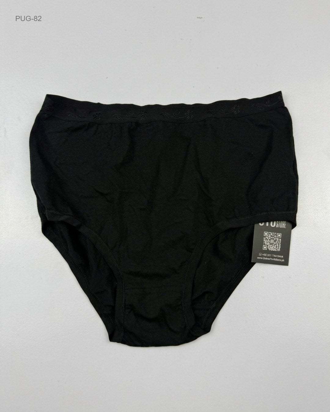 CUT LABEL Black High-Waist Briefs buy preloved clothing online Pakistan