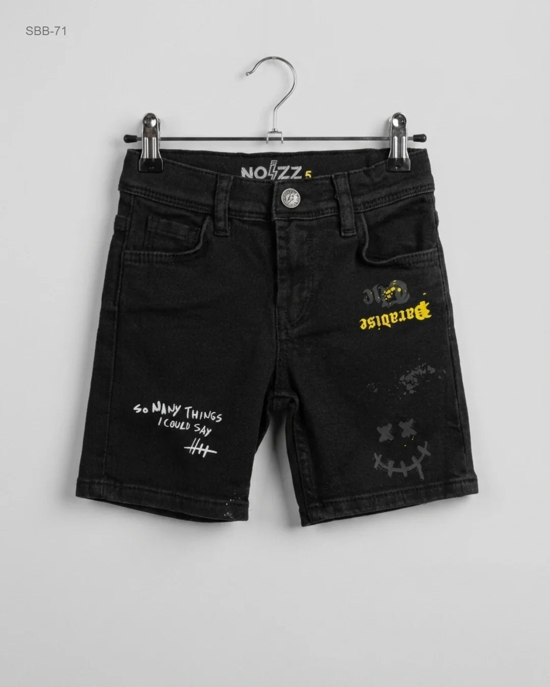 Secondhand Branded Boys Summer Bottoms by NOIZZ, Black JEANS fabric, Excellent condition, for Boys - Online Thrift Shop Peshawar Pakistan