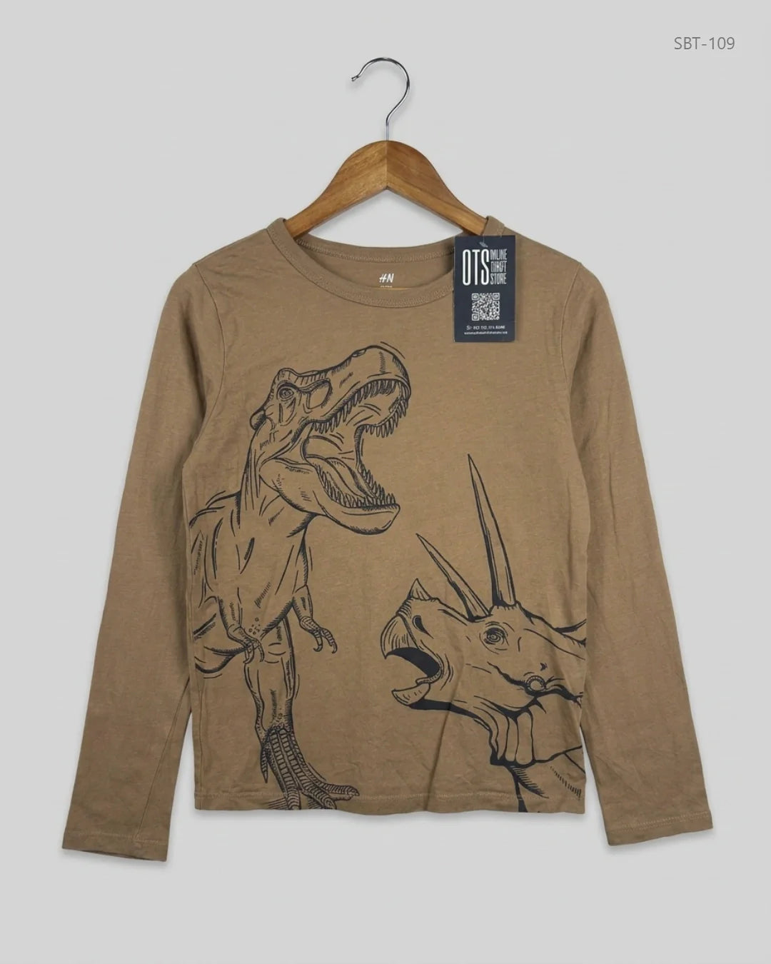 UK Imported secondhand Boys Summer Tops - H&M brand, Brown Cotton, Premium condition, for Boys - Online Thrift Store Peshawar Pakistan