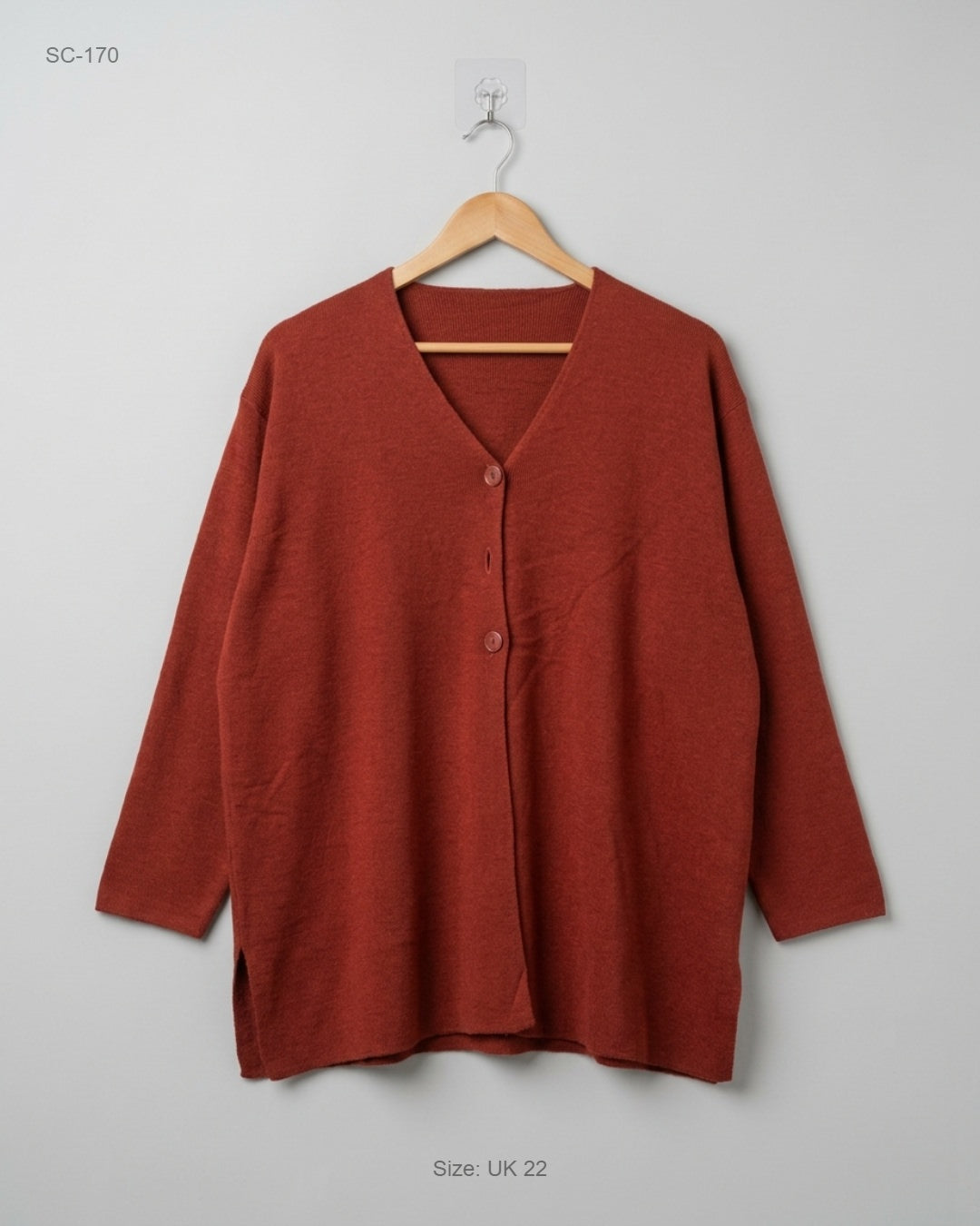 UK Imported secondhand Short Cardigans - ST MICHAEL brand, Maroon Wool, Premium condition, for - Online Thrift Store Peshawar Pakistan
