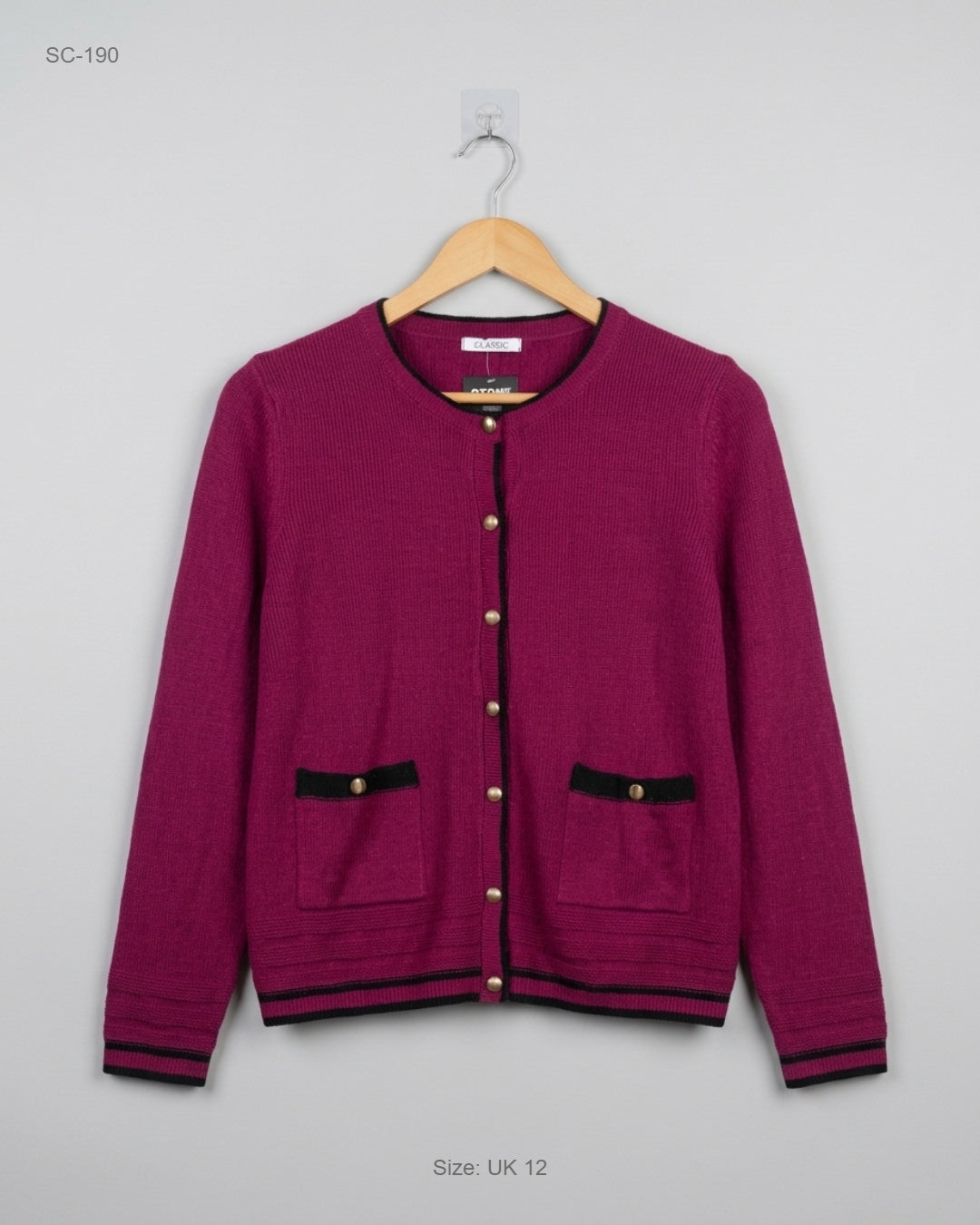 Secondhand Branded Short Cardigans by Classic, Purple Acrylic fabric, Premium condition, for - Online Thrift Shop Karachi Pakistan