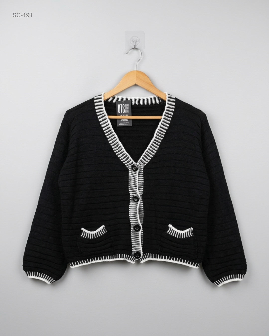 Shop Premium Short Cardigans by CUT LABEL | Preloved Branded Clothes | Black Viscose | | OTS Thrift Store Peshawar Pakistan