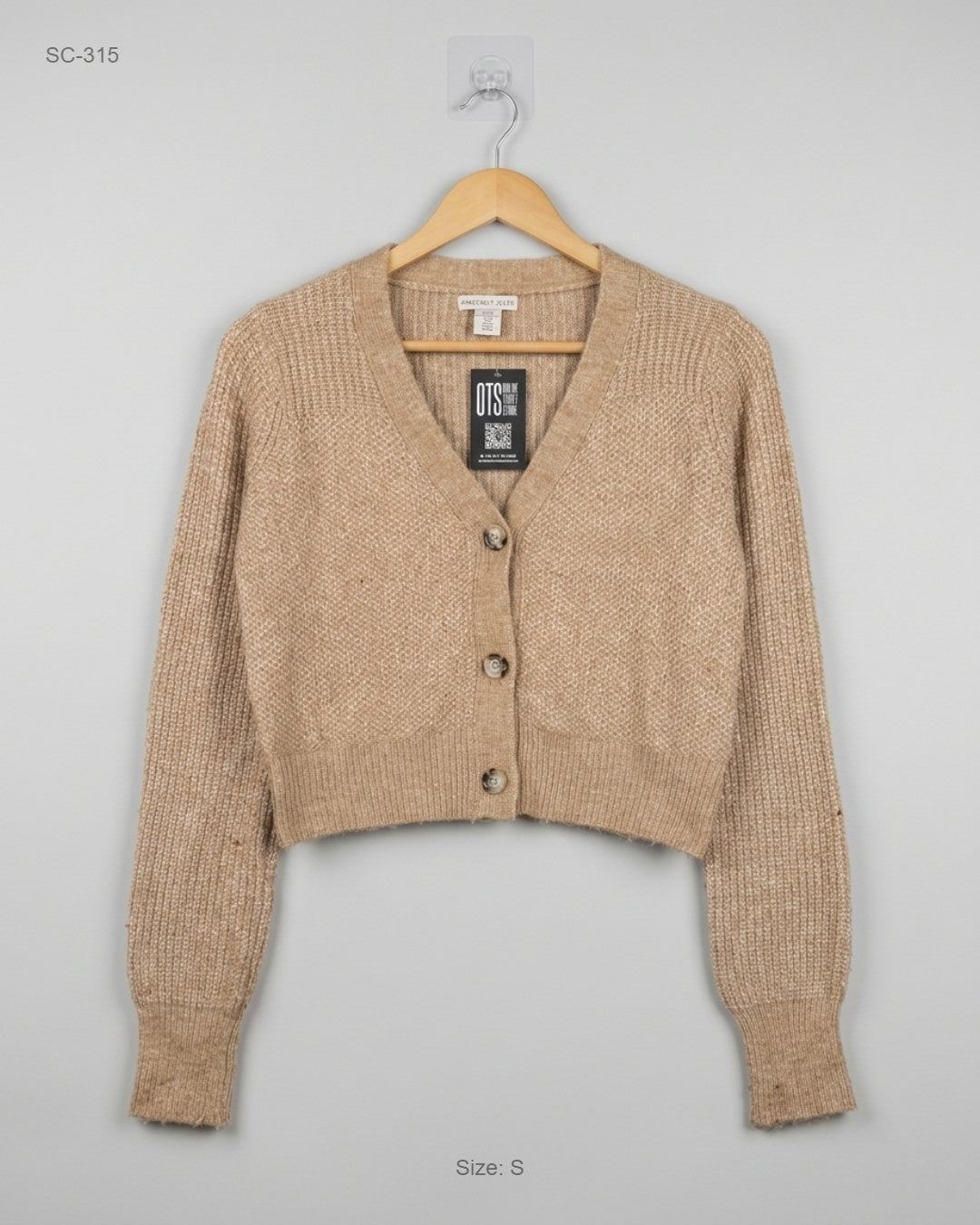 Sincerely Jules Brown Cropped Cardigan buy preloved clothing online Pakistan