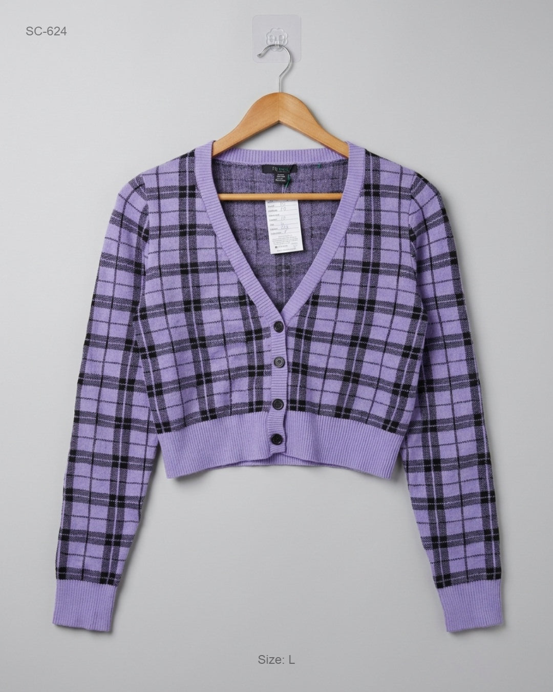 Forever Purple Cropped Cardigan buy preloved clothing online Pakistan