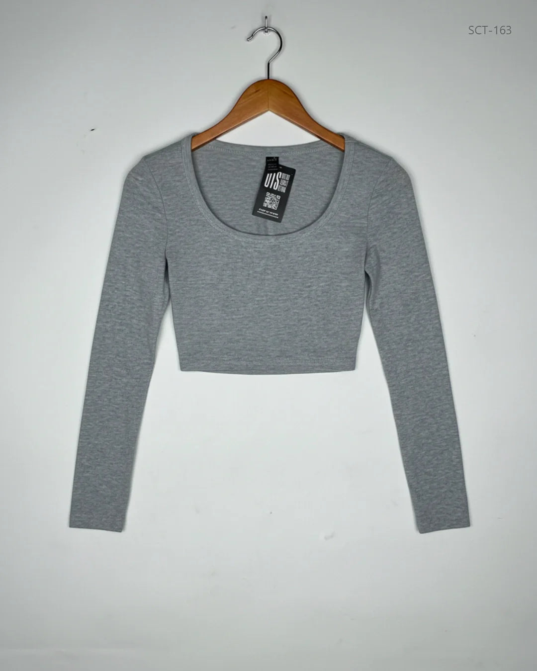 UK Imported secondhand Summer Crop Tops - Shein brand, Grey Cotton, Premium condition, for Womens - Online Thrift Store Peshawar Pakistan