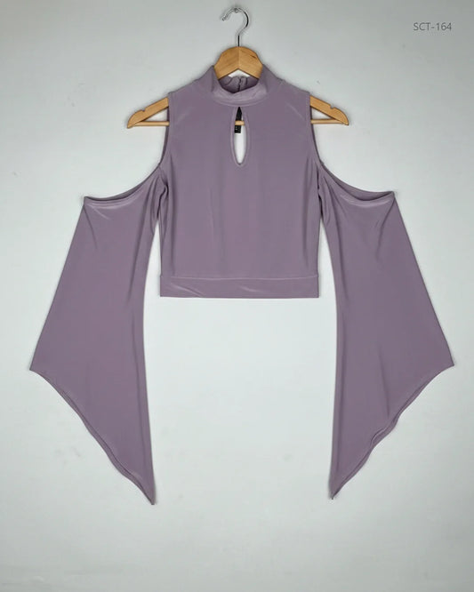 Shop Premium Summer Crop Tops by MISSGUIDED | Preloved Branded Clothes | Lilac Polyester | Womens | OTS Thrift Store Peshawar Pakistan