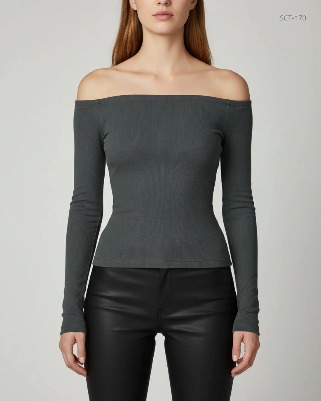 PULL&BEAR Grey Summer Crop Tops (SCT-170)