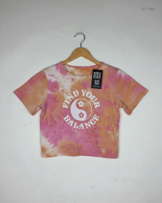 Premium Condition Summer Crop Tops | Preloved Primark | Pink & Orange Polyester | Thrift Shop for Womens Karachi Pakistan | OTS