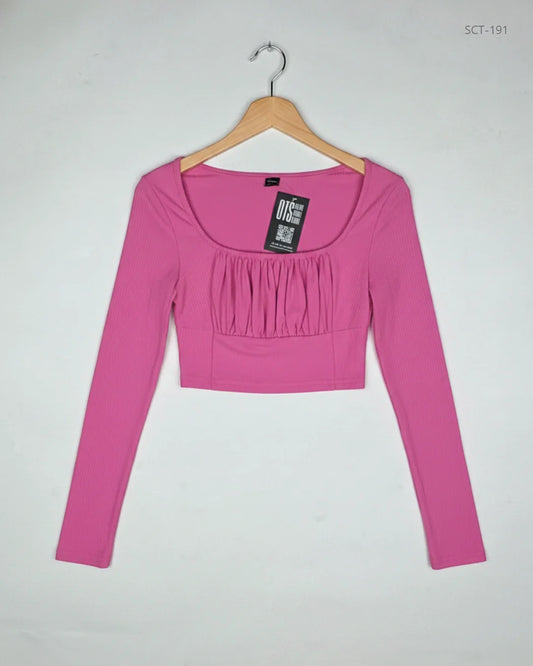 UK Imported secondhand Summer Crop Tops - Shein brand, Pink Polyester, Premium condition, for Womens - Online Thrift Store Lahore Pakistan