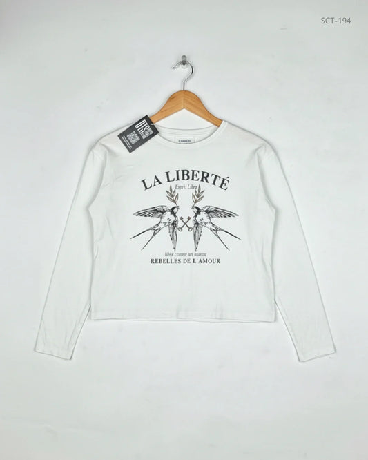Shop Premium Summer Crop Tops by ST BERNARD | Preloved Branded Clothes | White cotton | Womens | OTS Thrift Store Islamabad Pakistan