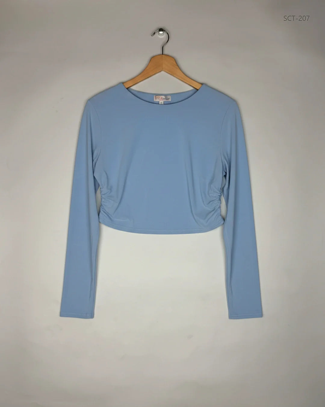 Premium Condition Summer Crop Tops | Preloved Style Plus | SkyBlue Polyester | Thrift Shop for Womens Karachi Pakistan | OTS