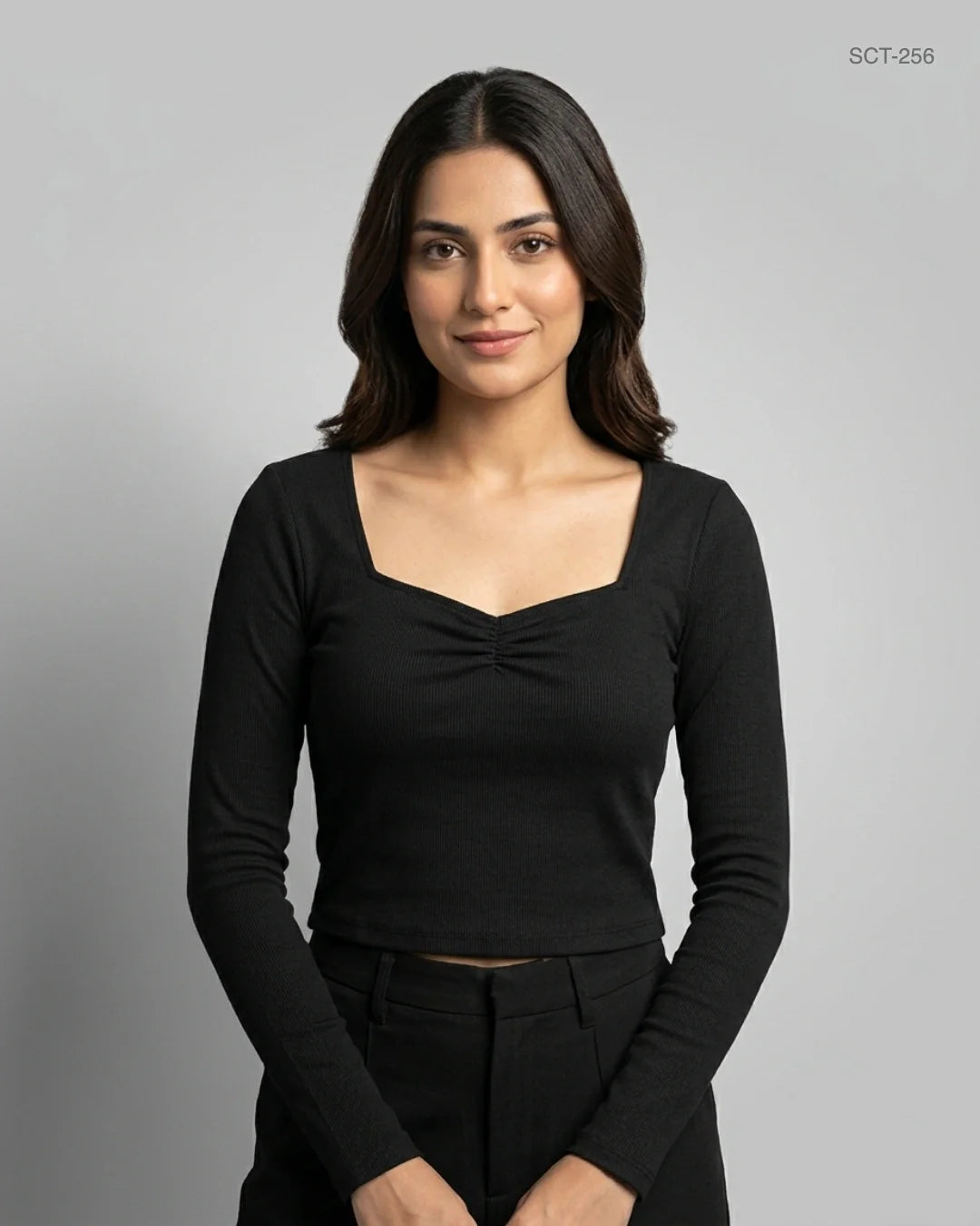 UK Imported secondhand Summer Crop Tops - CUT LABEL brand, Black Polyester, Premium condition, for Womens - Online Thrift Store Lahore Pakistan