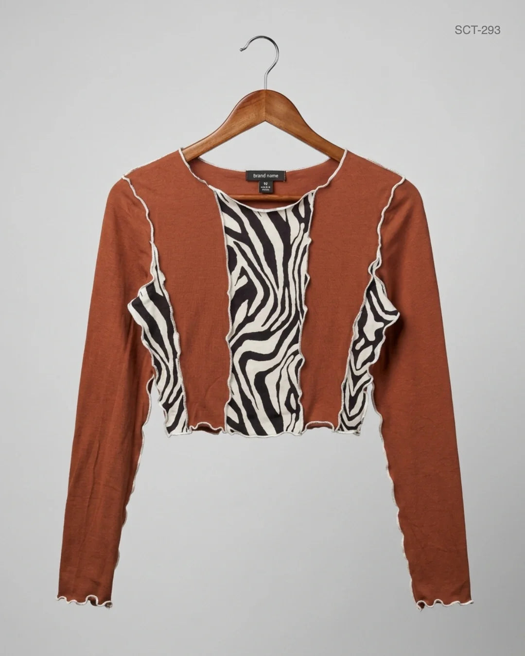 Summer Crop Tops | Shein | Preloved Branded | Brown Polyester | Premium | OTS Thrift Store Lahore Pakistan