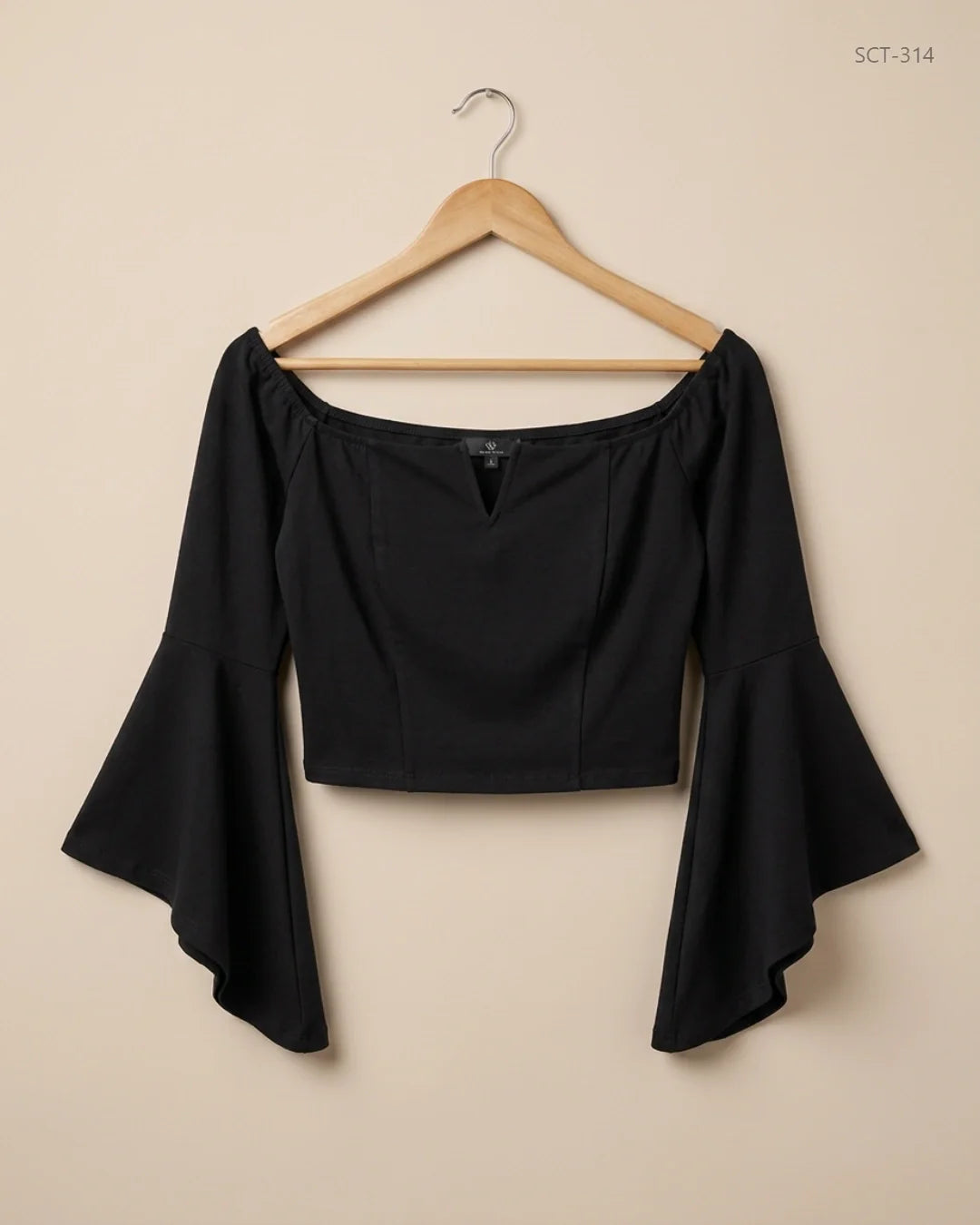 Shop Premium Summer Crop Tops by CUT LABEL | Preloved Branded Clothes | Black Polyester | Womens | OTS Thrift Store Lahore Pakistan