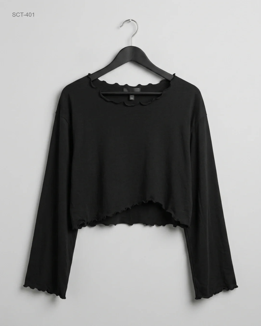 Preloved Premium Summer Crop Tops by Unknown, Black Polyester for Womens - OTS Thrift Shop Islamabad Pakistan