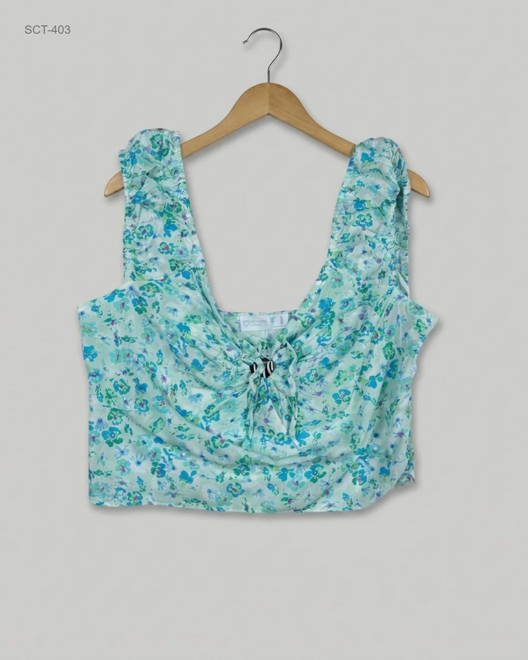 UK Imported secondhand Summer Crop Tops - Primark brand, Teal Cotton, Premium condition, for Womens - Online Thrift Store Lahore Pakistan