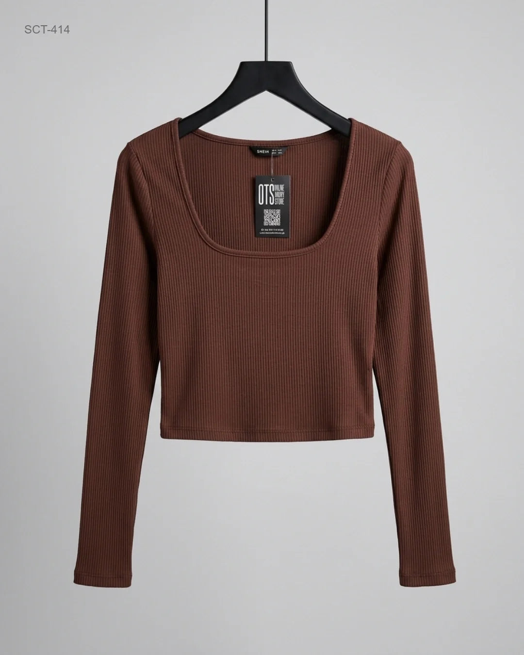 Premium Condition Summer Crop Tops | Preloved Shein | Brown Polyester | Thrift Shop for Womens Karachi Pakistan | OTS