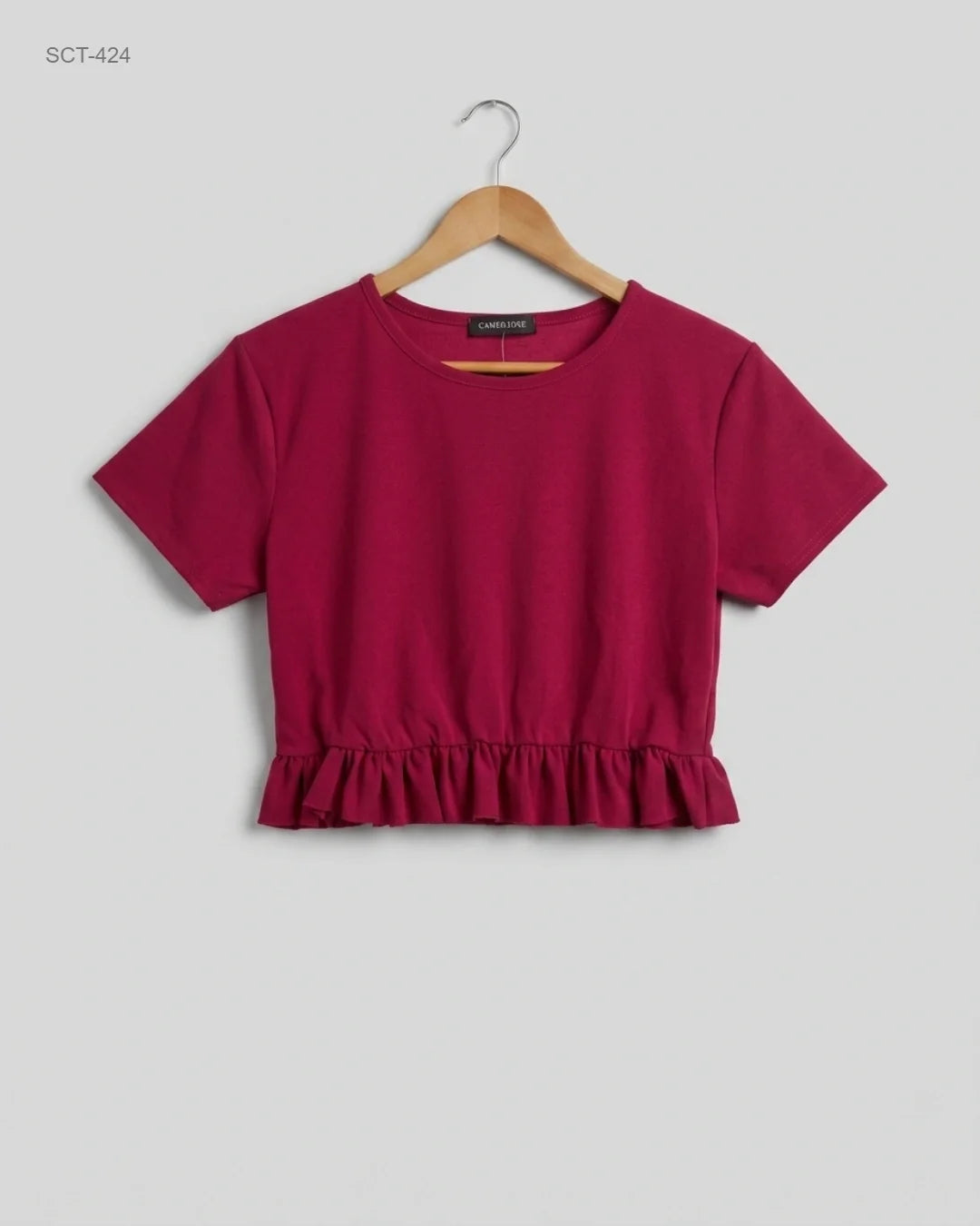 Summer Crop Tops | CAMEO ROSE | Preloved Branded | Pink Polyester | Premium | OTS Thrift Store Karachi Pakistan