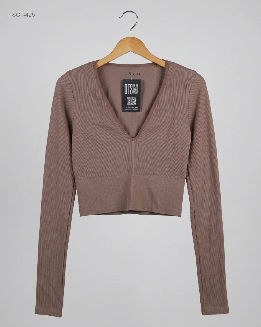 Premium Condition Summer Crop Tops | Preloved Bershka | Teapink Polyester | Thrift Shop for Womens Peshawar Pakistan | OTS