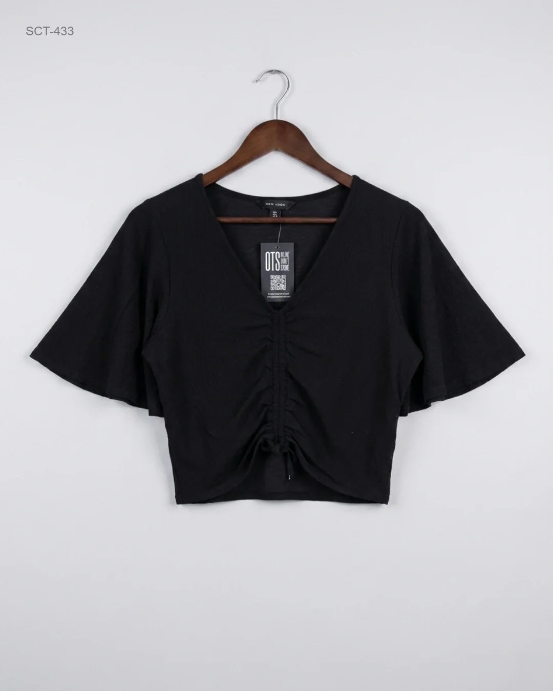 Secondhand Branded Summer Crop Tops by New Look, Black Polyester fabric, Premium condition, for Womens - Online Thrift Shop Karachi Pakistan