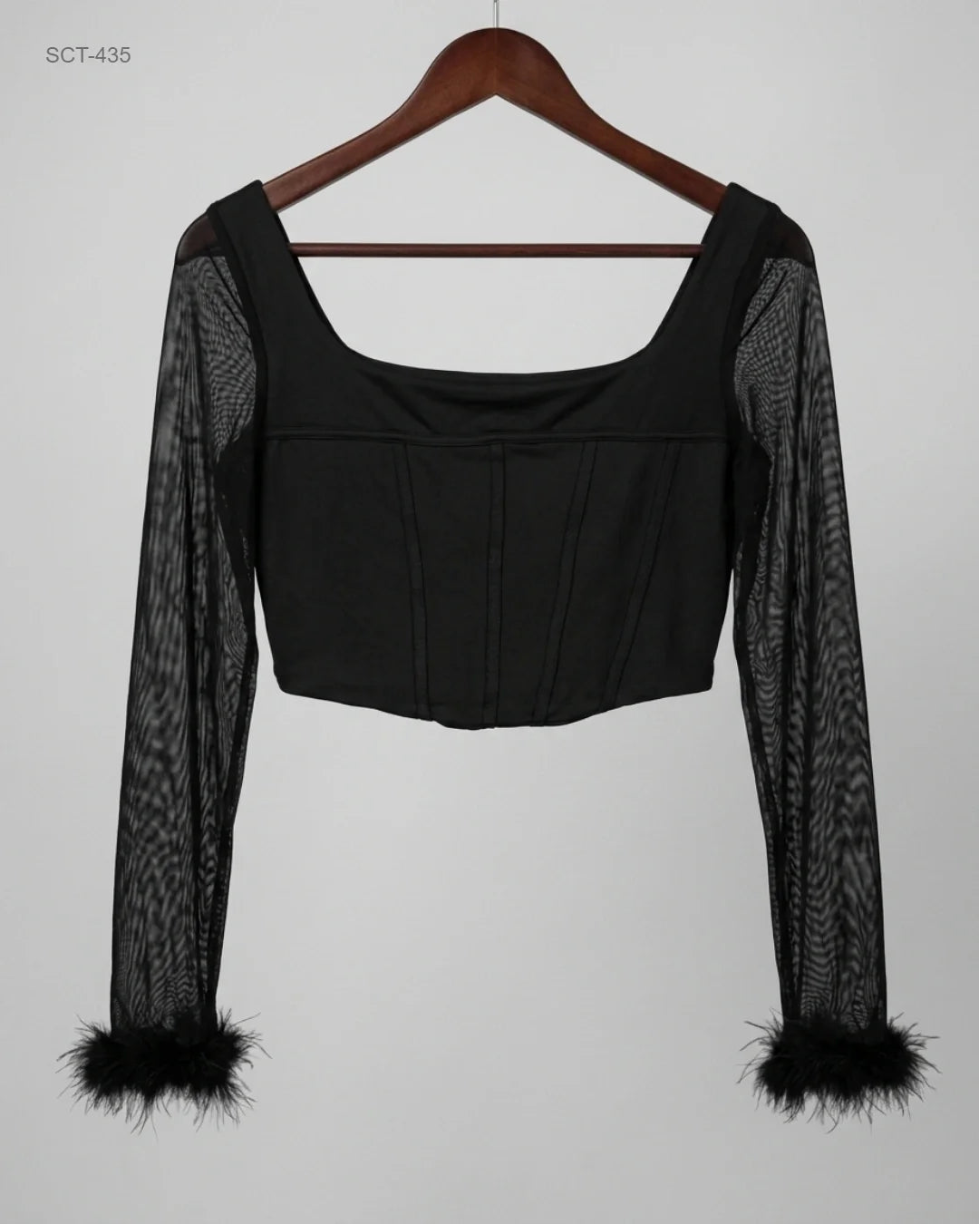 Shop Good Summer Crop Tops by Unknown | Preloved Branded Clothes | Black Polyester | Womens | OTS Thrift Store Lahore Pakistan