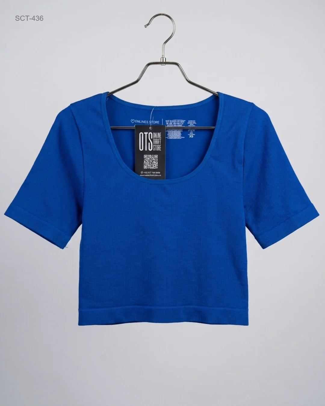 UK Imported secondhand Summer Crop Tops - Primark brand, Blue Polyester, Premium condition, for Womens - Online Thrift Store Lahore Pakistan