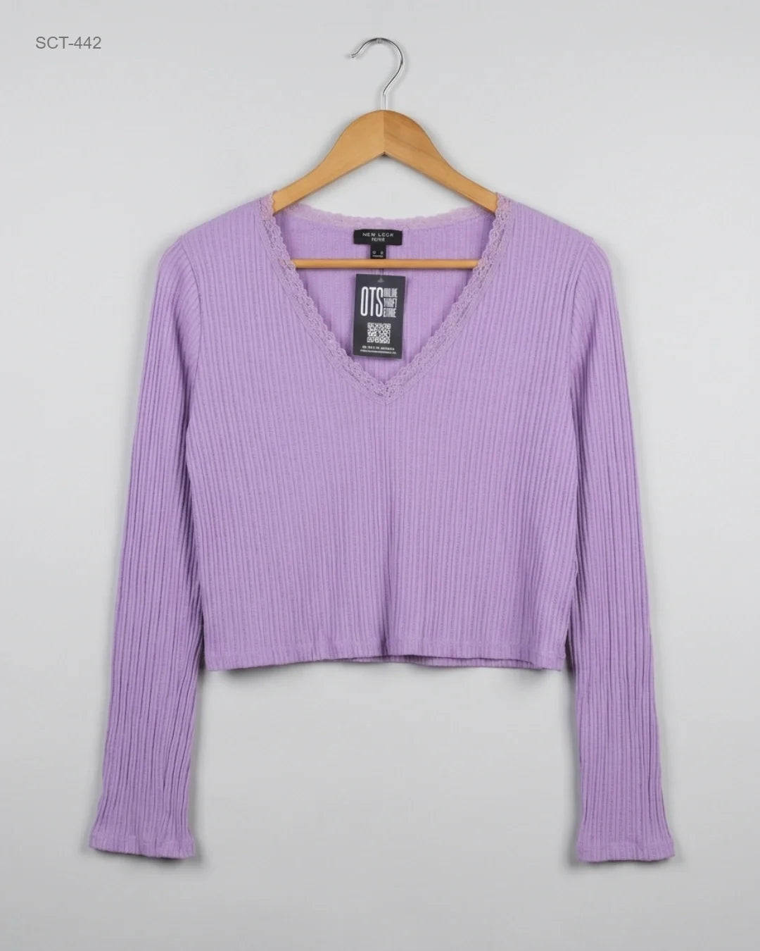 UK Imported secondhand Summer Crop Tops - New Look brand, Purple Cotton, Premium condition, for Womens - Online Thrift Store Karachi Pakistan