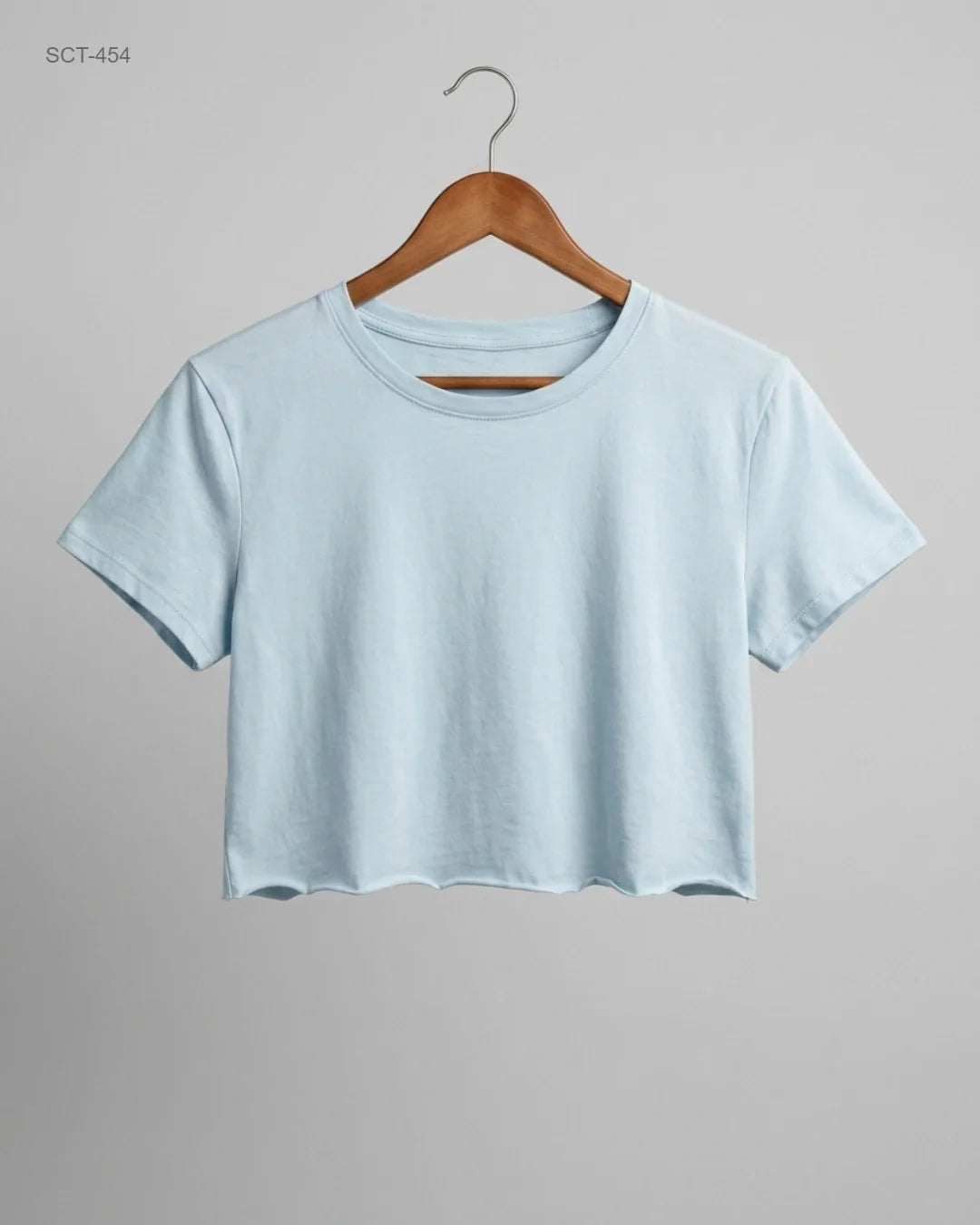 Preloved Premium Summer Crop Tops by Primark, Cyan Cotton for Womens - OTS Thrift Shop Lahore Pakistan