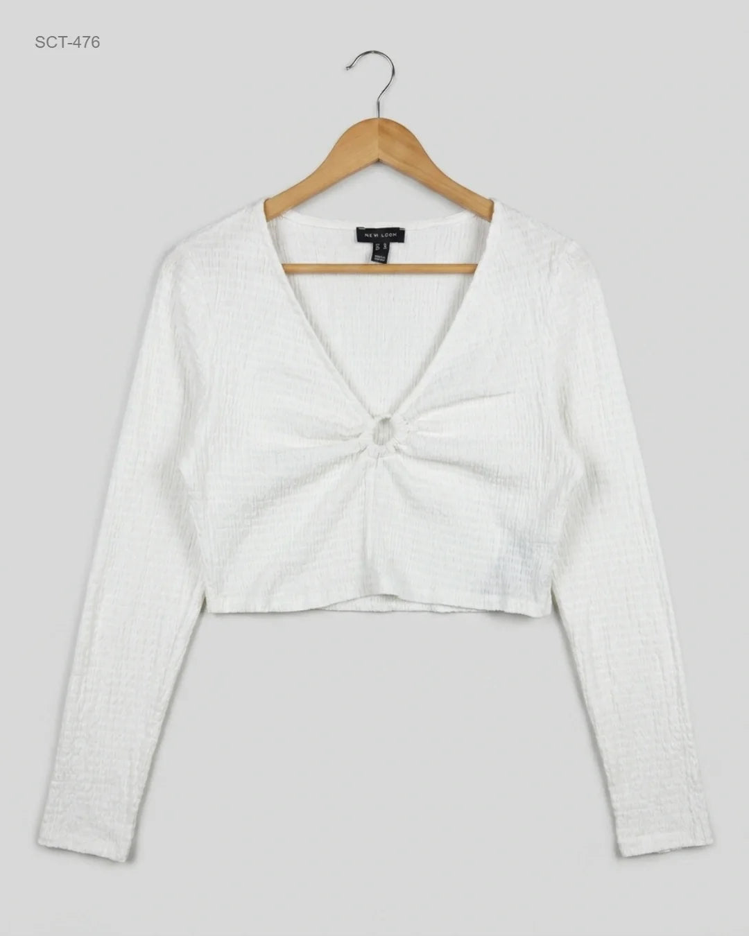 Shop Premium Summer Crop Tops by New Look | Preloved Branded Clothes | White Polyester | Womens | OTS Thrift Store Peshawar Pakistan