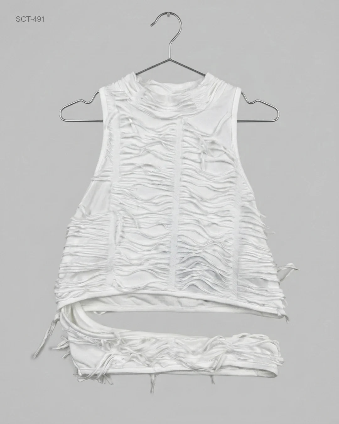 Shop Premium Summer Crop Tops by Shein | Preloved Branded Clothes | White Polyester | Womens | OTS Thrift Store Islamabad Pakistan