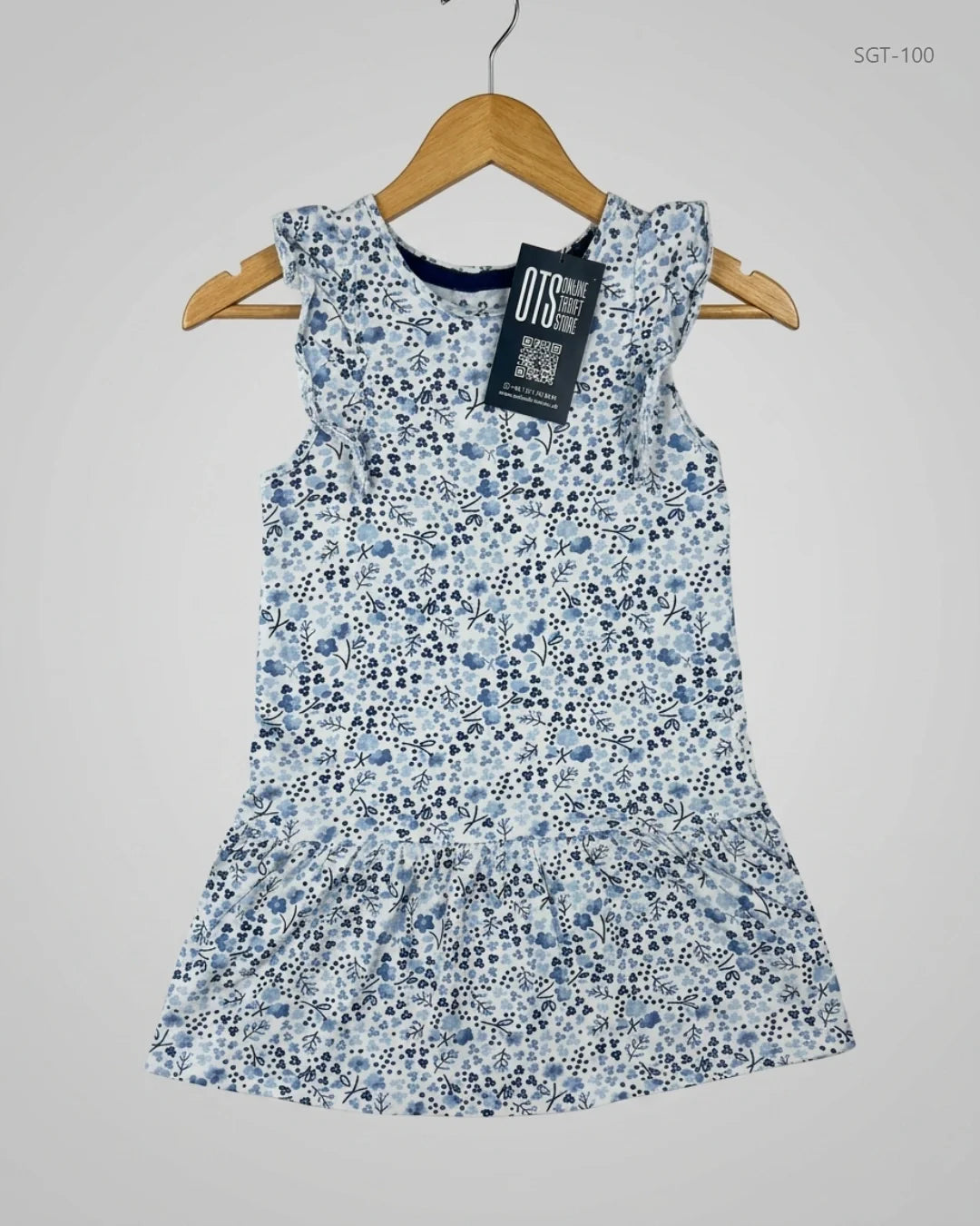 Girls Summer Tops | F&F | Preloved Branded | Blue Cotton | Premium | OTS Thrift Store Islamabad Pakistan