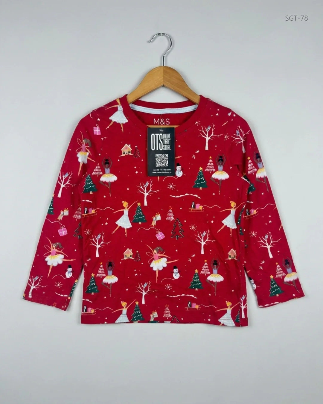 Shop Premium Girls Summer Tops by Marks & Spencer | Preloved Branded Clothes | Red Cotton | Girls | OTS Thrift Store Karachi Pakistan