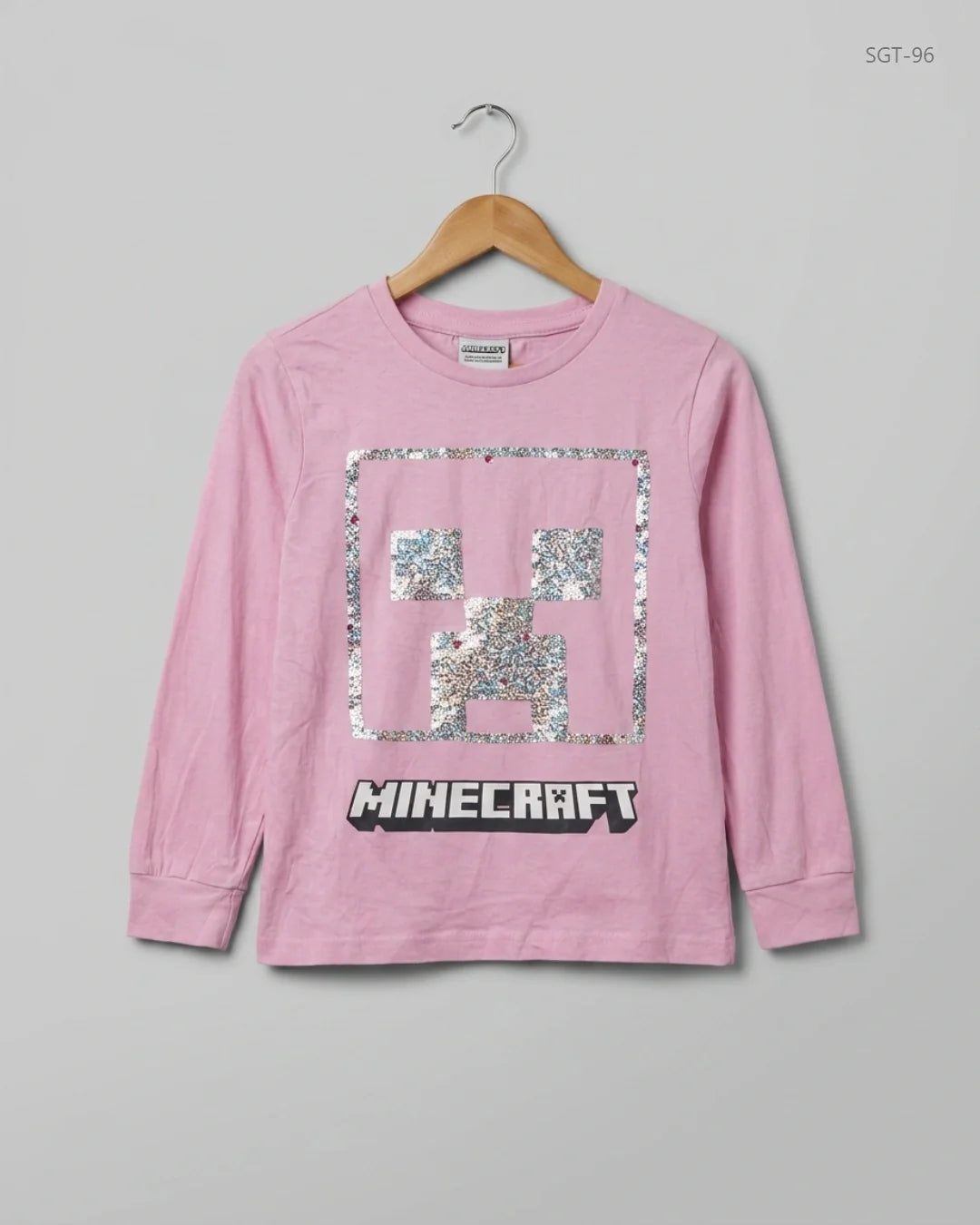 UK Imported secondhand Girls Summer Tops - MINECRAFT brand, Pink Cotton, Premium condition, for Girls - Online Thrift Store Peshawar Pakistan