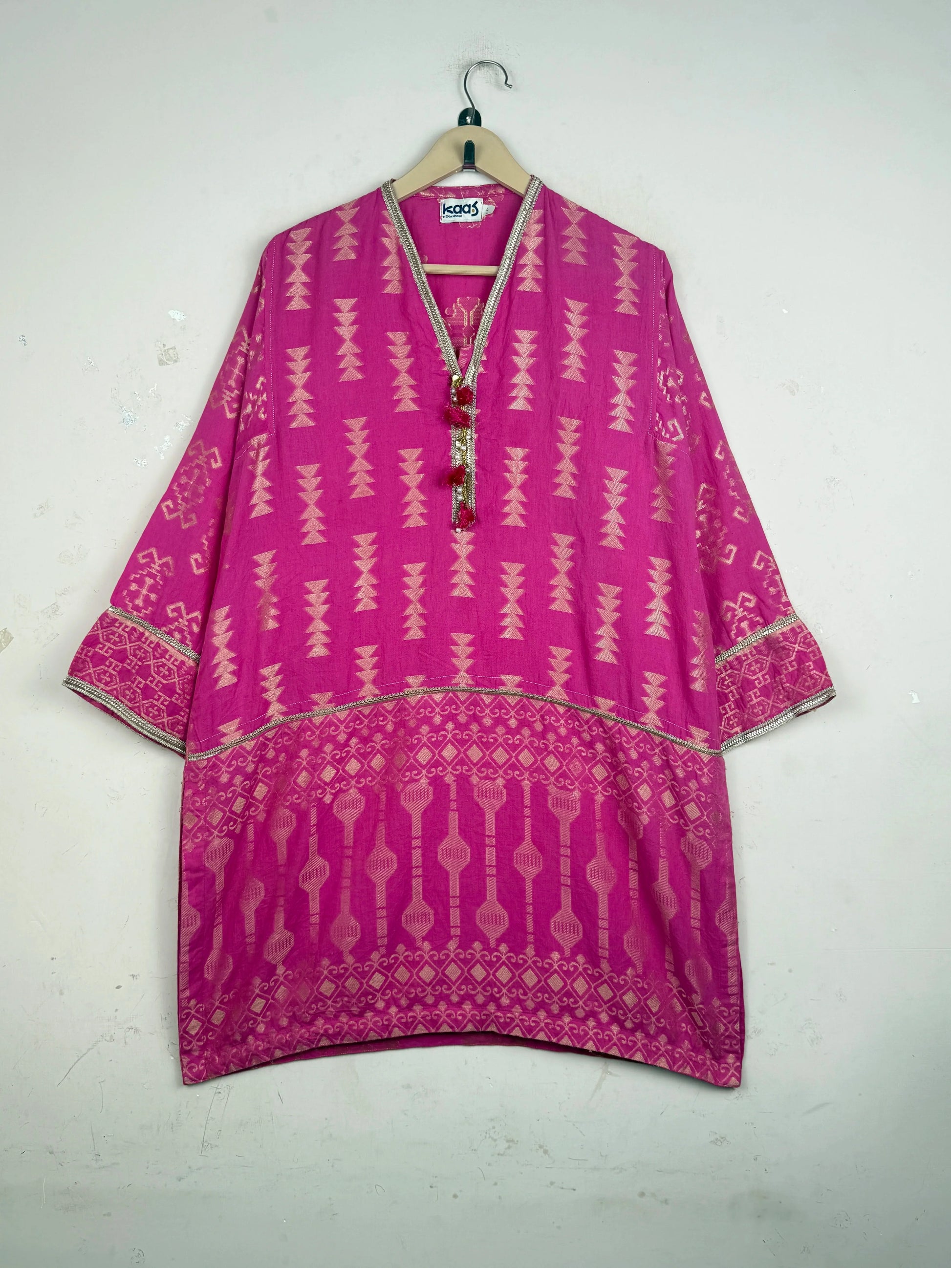 Preloved Premium Summer Kurti by Gul Ahmad, Pink Lawn for Womens - OTS Thrift Shop Lahore Pakistan