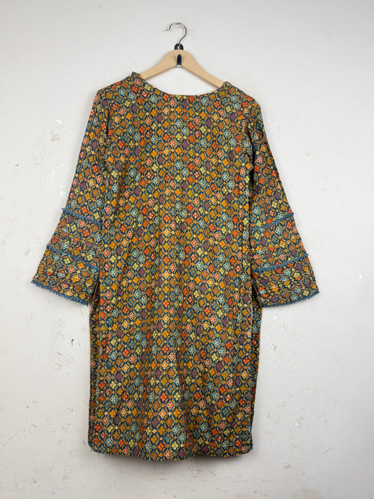 Preloved Summer Kurti by PIYARA SAA in Multi Cotton for Womens - Premium Condition | OTS Pakistan (SK-119)