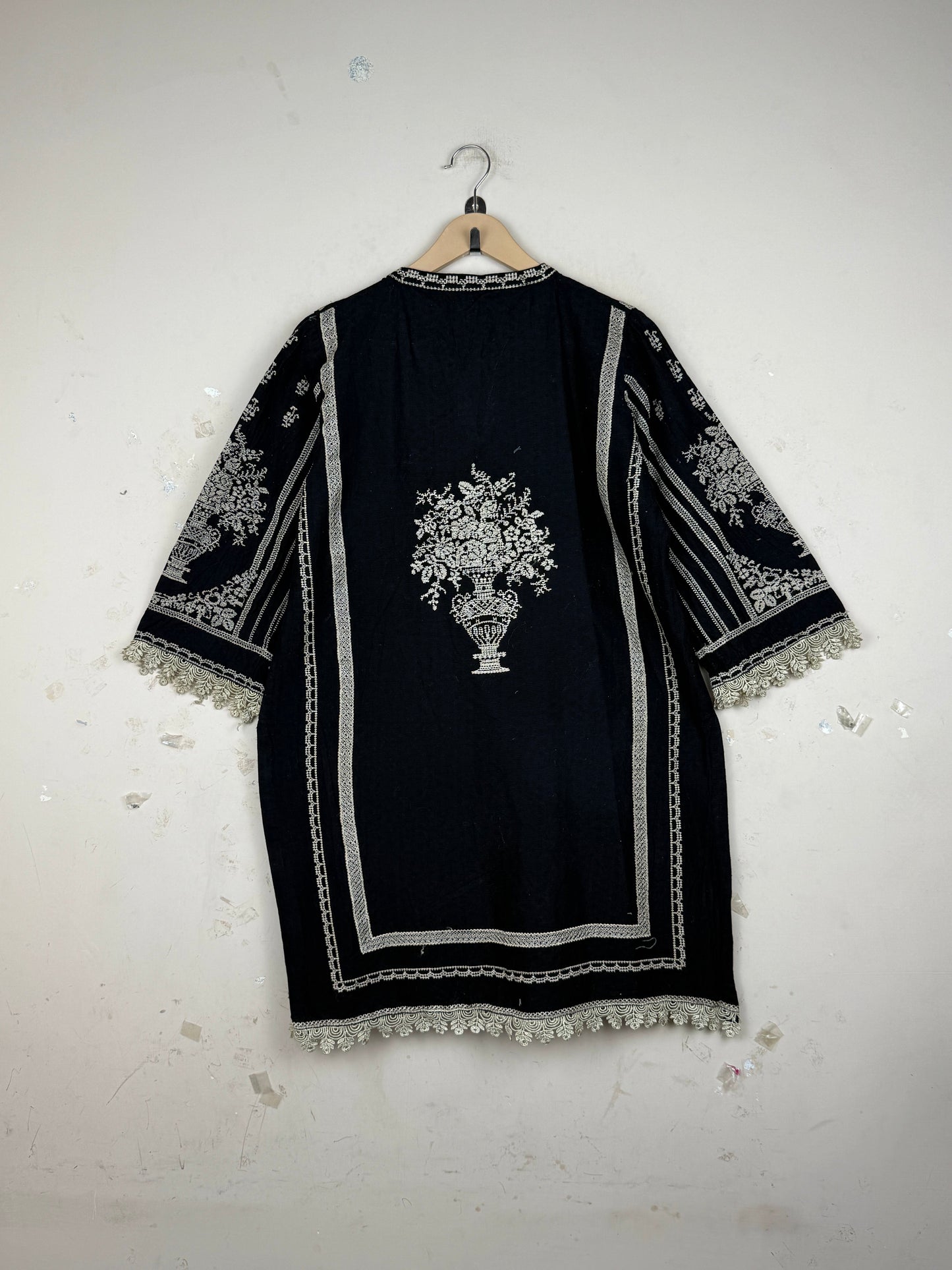 Buy Premium Summer Kurti in Black Cotton by Dars Fabrics for Womens | OTS Thrift Store Pakistan