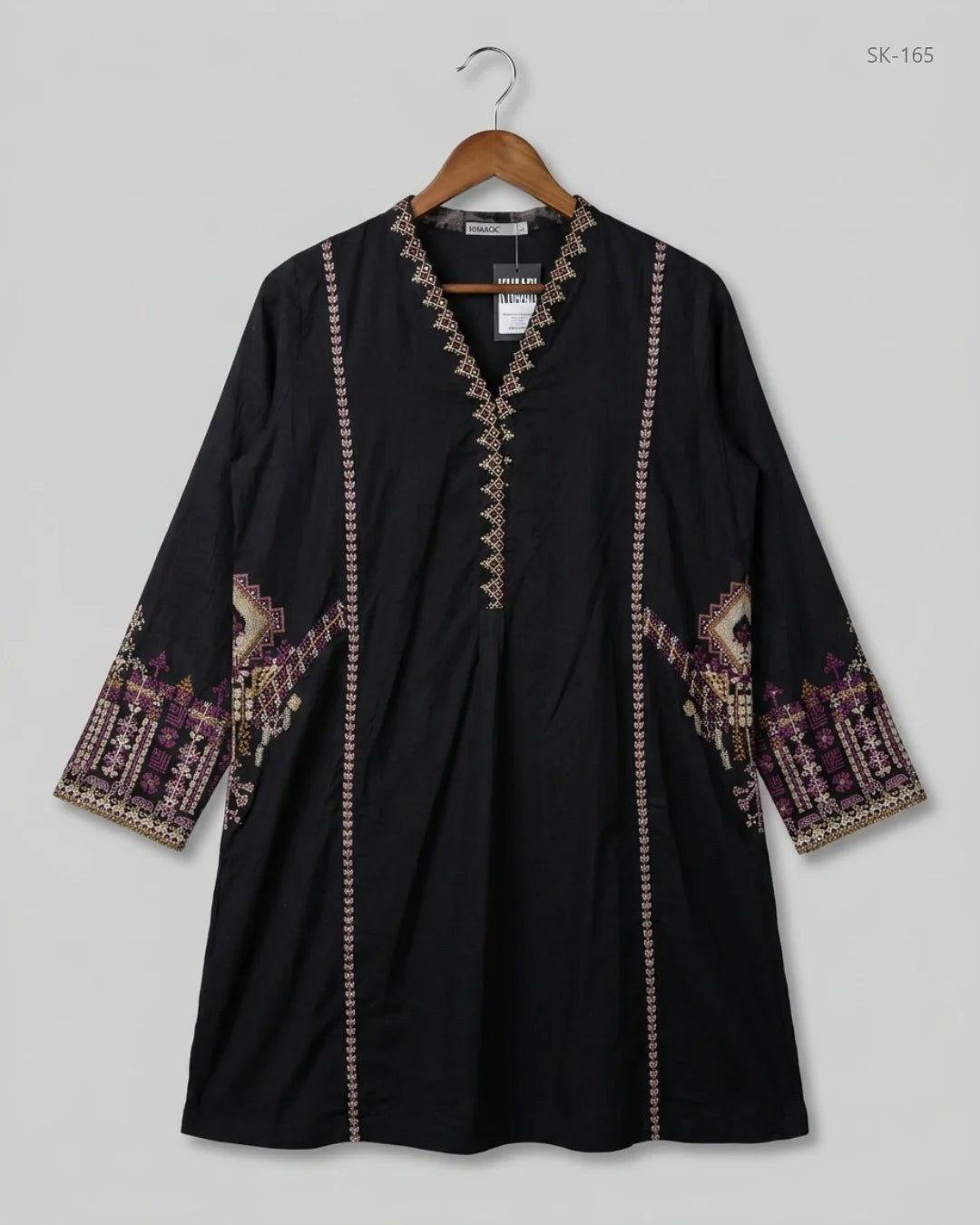 Preloved Good Summer Kurti by KHAADI, Black Lawn for Womens - OTS Thrift Shop Karachi Pakistan