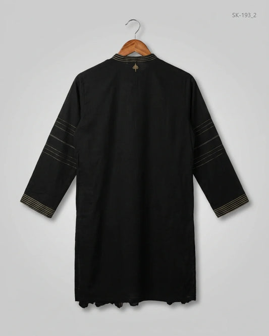 Buy Premium Summer Kurti in Black Lawn by STYLO for Womens | OTS Thrift Store Pakistan