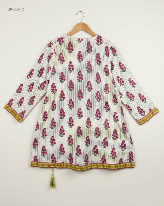 Shop Premium Condition Multi Khadhar Summer Kurti by ZELLBURY for Womens at OTS - Online Thrift Store Pakistan (SK-236)