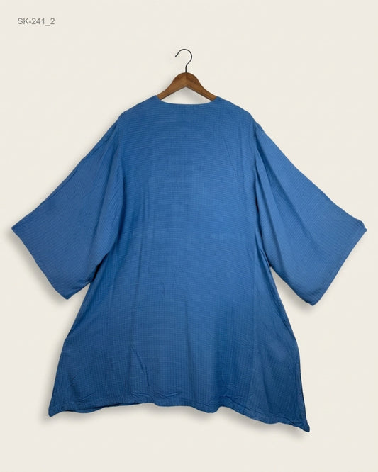 Buy Excellent Summer Kurti in Blue Cotton by ETHNIC for Womens | OTS Thrift Store Pakistan