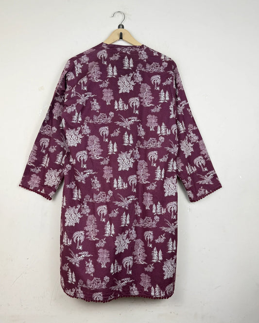 Preloved Summer Kurti by Khaadi in Burgundy Red Lawn Cotton for - Premium Condition | OTS Pakistan (SK-39)