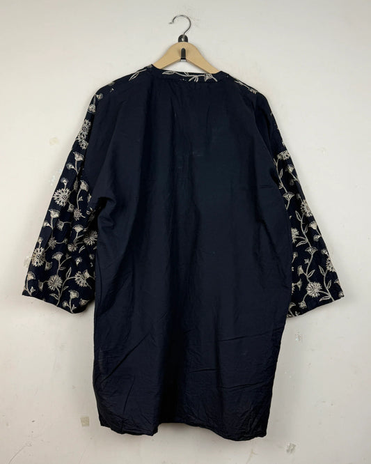 Order ALKARAM STUDIO Summer Kurti in Black LAWN COTTON for - Premium at Online Thrift Store Pakistan (SK-46)