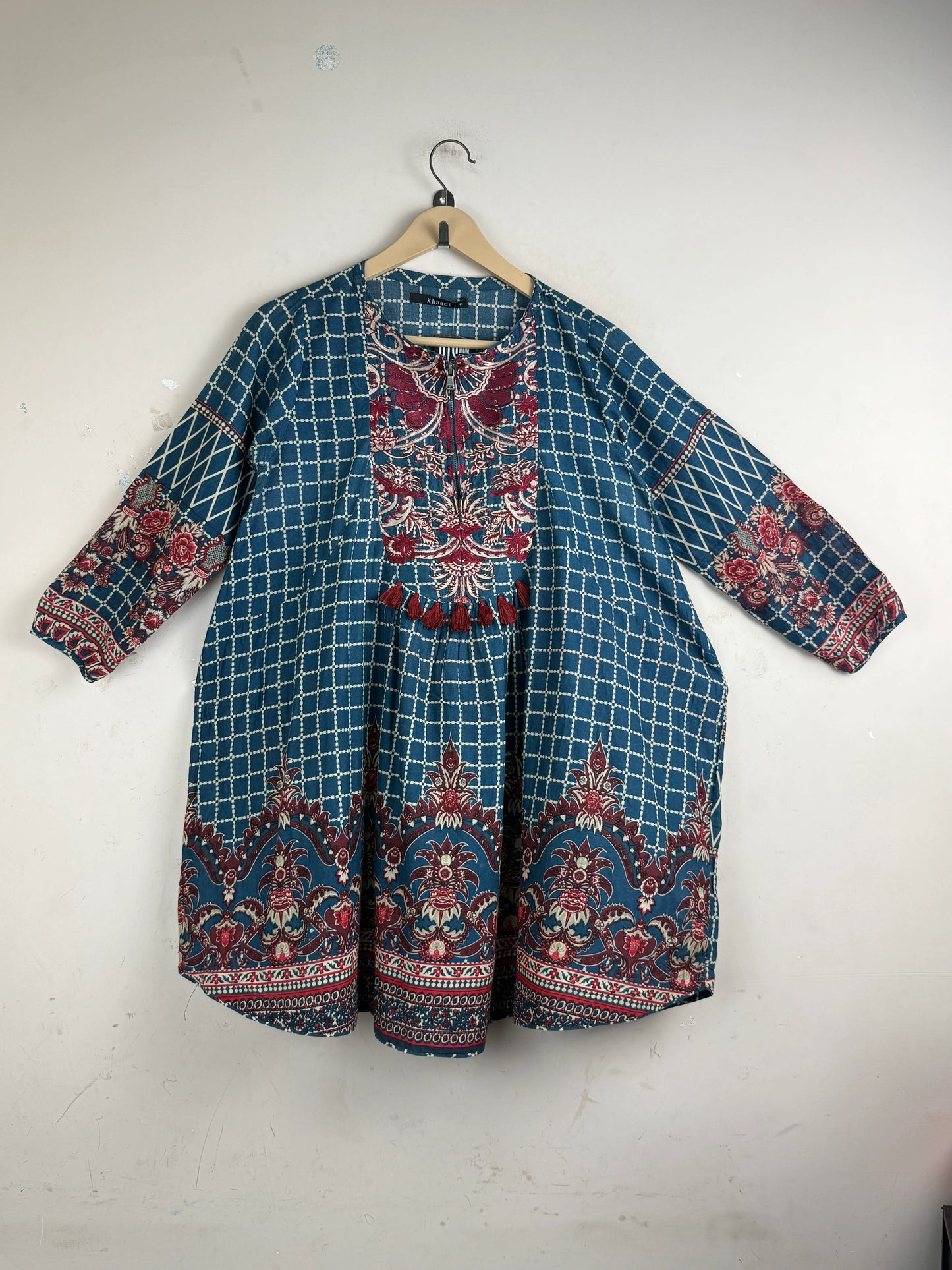 Shop Premium Summer Kurti by KHAADI | Preloved Branded Clothes | Multi Lawn | Women | OTS Thrift Store Peshawar Pakistan