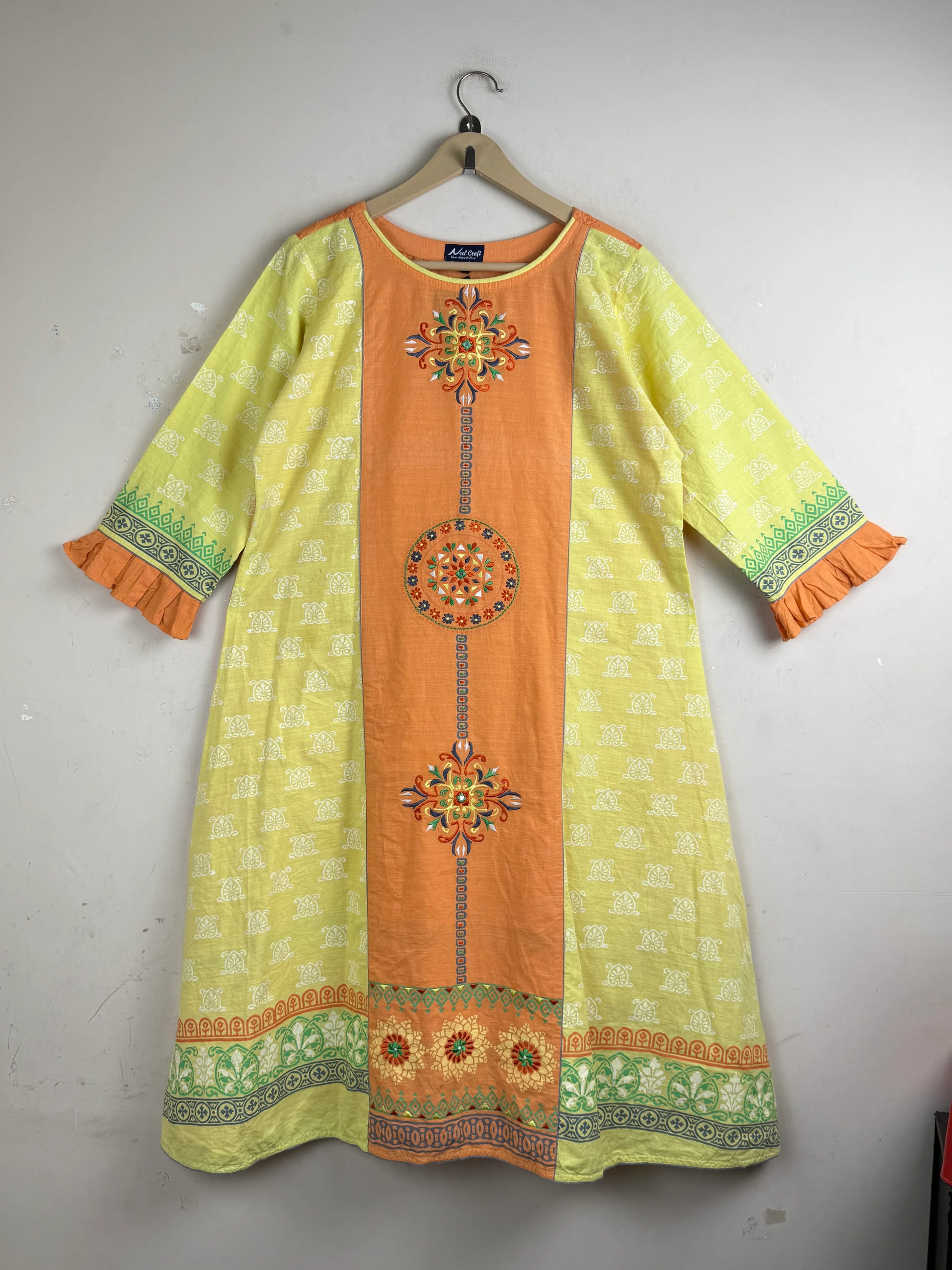 Shop Premium Summer Kurti by Neel craft | Preloved Branded Clothes | Multi Cotton | Women | OTS Thrift Store Peshawar Pakistan