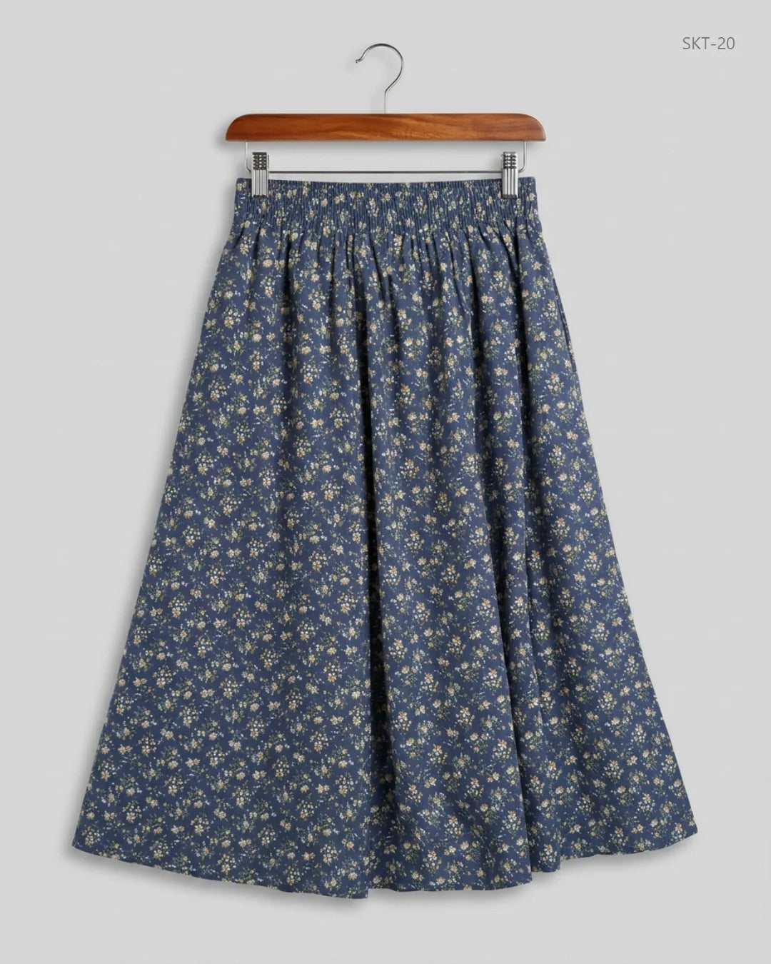 UK Imported secondhand Women's skirts - Laura Ashley brand, Blue Cotton, Premium condition, for - Online Thrift Store Islamabad Pakistan
