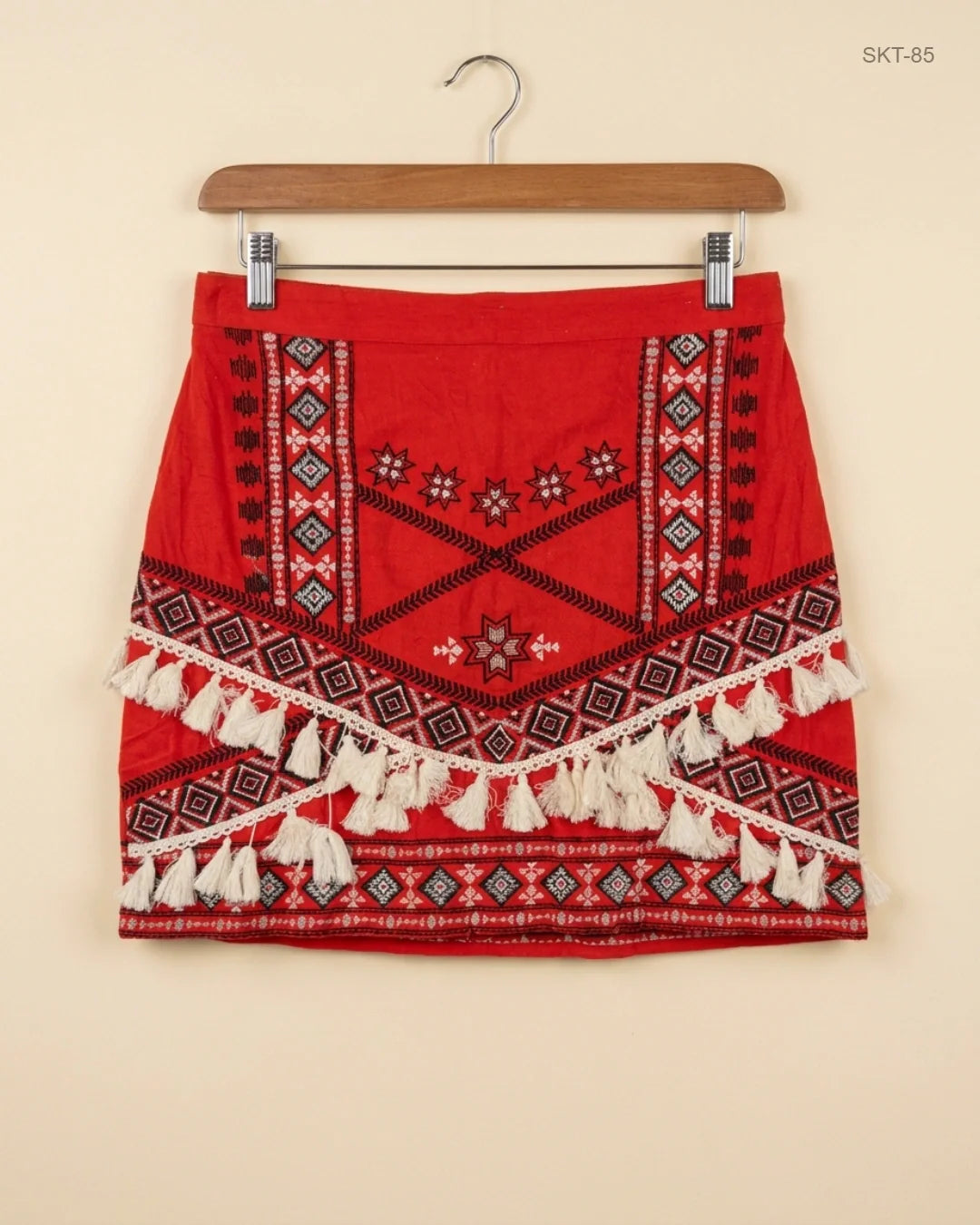UK Imported secondhand Women's skirts - River Island brand, Red Polyester, Premium condition, for Womens - Online Thrift Store Lahore Pakistan