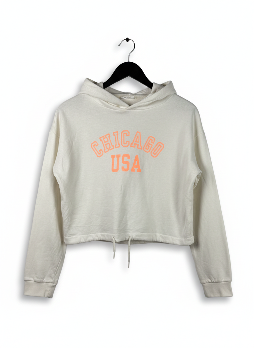 Shop PREMIUM PLUS Winter Crop Tops by H&M | Preloved Branded Clothes | WHITE COTTON | Women | OTS Thrift Store Karachi Pakistan